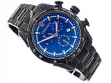 Versace V-Ray Chronograph Quartz Blue Dial Black Steel Strap Watch For Men - VE2I00521 Authentic Buy Shop Now