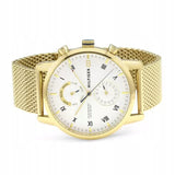 Tommy Hilfiger Kane White Dial Gold Mesh Bracelet Watch for Men - 1710403 Authentic Buy Shop Now