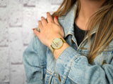 Guess Iconic Diamonds Gold Dial Gold Mesh Bracelet Watch For Women - GW0477L2 Authentic Buy Shop Now