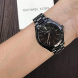 Michael Kors Mini Slim Runway Black Dial Black Steel Strap Watch for Women - MK3587 Authentic Buy Shop Now