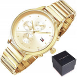 Tommy Hilfiger Blake White Dial Gold Steel Strap Watch for Women - 1781905 Authentic Buy Shop Now