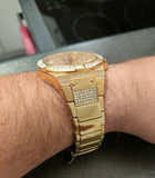 Guess Zeus Diamonds Gold Dial Gold Steel Strap Watch for Men - GW0209G2 Authentic Buy Shop Now