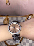 Michael Kors Darci Orange Dial Silver Stainless Steel Strap Watch for Women - MK3218 Authentic Buy Shop Now