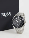 Hugo Boss Ocean Edition Black Dial Silver Mesh Bracelet Watch for Men - 1513701 Authentic Buy Shop Now