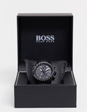 Hugo Boss Pilot Edition Chronograph Black Dial Black Steel Strap Watch for Men - 1513854 Authentic Buy Shop Now