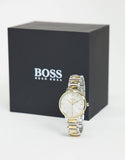 Hugo Boss Signature Silver Dial Two Tone Steel Strap Watch for Women - 1502568 Authentic Buy Shop Now