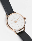 Calvin Klein Even White Dial Black Leather Strap Watch for Women - K7B236C6 Authentic Buy Shop Now
