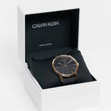 Calvin Klein City Quartz Black Dial Black Leather Strap Watch for Men - K2G2G6CZ Authentic Buy Shop Now