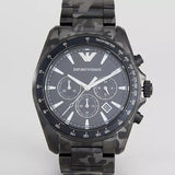 Emporio Armani Sportivo Quartz Black Dial Black Steel Strap Watch For Men - AR11027 Authentic Buy Shop Now