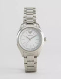 Emporio Armani Valeria Quartz Mother of Pearl Dial Silver Steel Strap Watch For Women - AR11030 Authentic Buy Shop Now