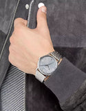 Emporio Armani Kappa Quartz Grey Dial Silver Mesh Bracelet Watch For Men - AR11068 Authentic Buy Shop Now