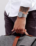 Emporio Armani Luigi Quartz Grey Dial Silver Mesh Bracelet Watch For Men - AR11069 Authentic Buy Shop Now