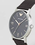 Emporio Armani Kappa Quartz Black Dial Brown Leather Strap Watch For Men - AR11153 Authentic Buy Shop Now