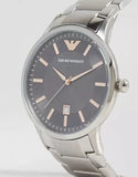 Emporio Armani Renato Quartz Grey Dial Silver Steel Strap Watch For Men - AR2514 Authentic Buy Shop Now