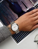 Fossil Townsman White Dial Silver Steel Strap Watch for Men - FS5346 Authentic Buy Shop Now