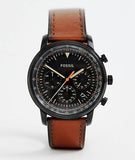 Fossil Goodwin Luggage Chronograph Black Dial Brown Leather Strap Watch for Men - FS5501 Authentic Buy Shop Now
