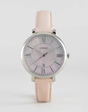 Fossil Jacqueline Blush Mother of Pearl Dial Pink Leather Strap Watch for Women - ES4151 Authentic Buy Shop Now