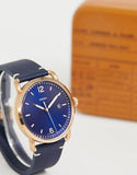 Fossil The Commuter Blue Dial Blue Leather Strap Watch for Men - FS5274 Authentic Buy Shop Now