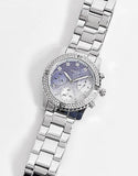 Guess Confetti Diamonds Blue Dial Silver Steel Strap Watch for Women - W0774L6 Authentic Buy Shop Now