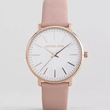 Michael Kors Pyper Quartz White Dial Pink Leather Strap Watch For Women - MK2741 Authentic Buy Shop Now