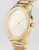 Michael Kors Hartman Quartz Gold Dial Gold Steel Strap Watch For Women - MK3490 Authentic Buy Shop Now