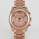 Michael Kors Blair Rose Gold Dial Rose Gold Steel Strap Watch for Women - MK5263 Authentic Buy Shop Now