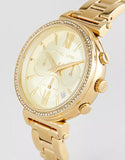 Michael Kors Sofie Chronograph Quartz Gold Dial Gold Steel Strap Watch For Women - MK6559 Authentic Buy Shop Now