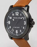 Michael Kors Paxton Analog Black Dial Brown Rubber Strap Watch For Men - MK8502 Authentic Buy Shop Now