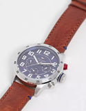 Tommy Hilfiger Trent Quartz Blue Dial Brown Leather Strap Watch for Men - 1791066 Authentic Buy Shop Now
