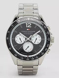 Tommy Hilfiger Luke Quartz Black Dial Silver Steel Strap Watch for Men - 1791120 Authentic Buy Shop Now