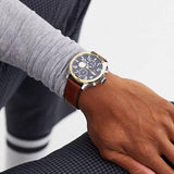 Tommy Hilfiger Sport Multifunction Blue Dial Brown Leather Strap Watch for Men - 1791137 Authentic Buy Shop Now