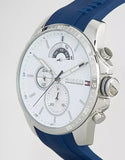 Tommy Hilfiger Decker Quartz White Dial Blue Rubber Strap Watch for Men - 1791349 Authentic Buy Shop Now