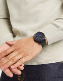 Tommy Hilfiger Kyle Quartz Blue Dial Black Steel Strap Watch for Men - 1791633 Authentic Buy Shop Now