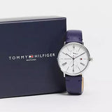 Tommy Hilfiger Jenna White Dial Blue Leather Strap Watch for Women - 1782072 Authentic Buy Shop Now