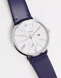 Tommy Hilfiger Jenna White Dial Blue Leather Strap Watch for Women - 1782072 Authentic Buy Shop Now
