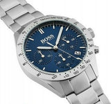 Hugo Boss Talent Blue Dial Silver Steel Strap Watch for Men - 1513582 Authentic Buy Shop Now