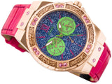 Guess Limelight Quartz Multicolor Dial Red Leather Strap Watch For Women - W0775L4 Authentic Buy Shop Now