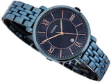 Fossil Jacqueline Blue Dial Blue Steel Strap Watch for Women - ES4094 Authentic Buy Shop Now