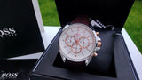 Hugo Boss Driver Quartz Silver Dial Brown Leather Strap Watch For Men - HB1512881 Authentic Buy Shop Now