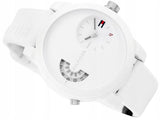 Tommy Hilfiger Denim White Dial White Rubber Strap Watch for Men - 1791558 Authentic Buy Shop Now