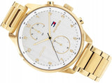 Tommy Hilfiger Chase Quartz White Dial Gold Steel Strap Watch for Men - 1791576 Authentic Buy Shop Now