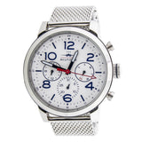 Tommy Hilfiger Jake Quartz White Dial Silver Mesh Bracelet Watch for Men - 1791233 Authentic Buy Shop Now