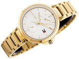 Tommy Hilfiger Angela White Dial Gold Steel Strap Watch for Women - 1782128 Authentic Buy Shop Now