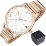 Tommy Hilfiger Brooke Silver Dial Rose Gold Steel Strap Watch for Women - 1782021 Authentic Buy Shop Now