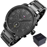 Tommy Hilfiger Briggs Black Dial Black Steel Strap Watch for Men - 1791423 Authentic Buy Shop Now