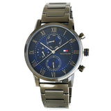 Tommy Hilfiger Kane Quartz Blue Dial Black Steel Strap Watch for Men - 1791456 Authentic Buy Shop Now