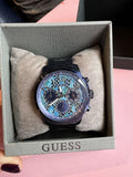Guess Sunrise Multifunction Blue Dial Blue Steel Strap Watch for Women - W0448L10 Authentic Buy Shop Now
