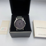 Emporio Armani Classic Quartz Grey Dial Grey Leather Strap Watch For Men - AR1730 Authentic Buy Shop Now