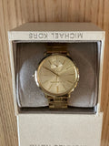 Michael Kors Jaryn Analog Quartz Gold Dial Gold Steel Strap Watch For Women - MK3500 Authentic Buy Shop Now