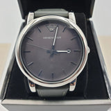 Emporio Armani Classic Quartz Grey Dial Grey Leather Strap Watch For Men - AR1730 Authentic Buy Shop Now
